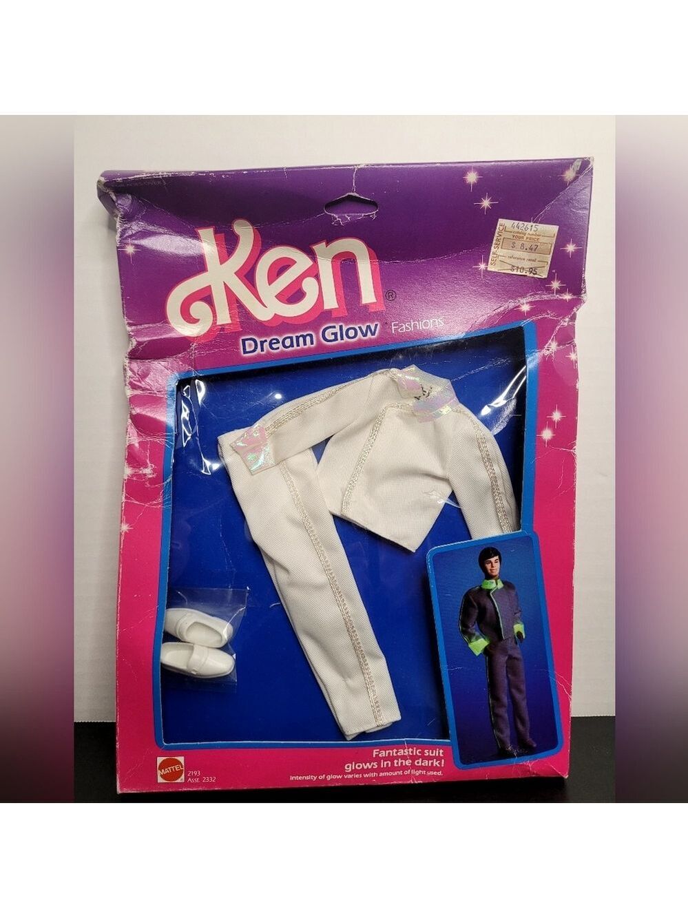 Vintage 1985 Ken Dream Glow Fashions #2193